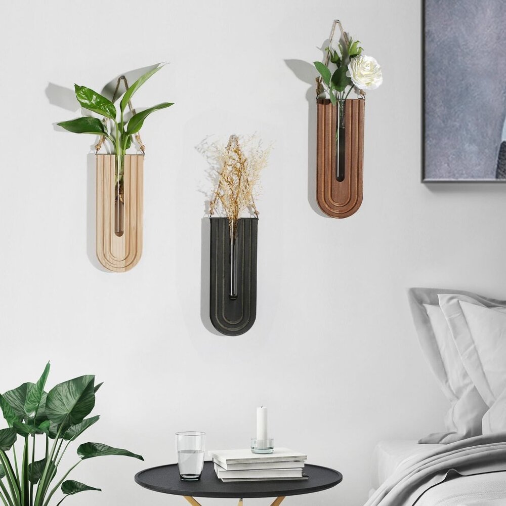 Indoor Wood Wall Planter Set of 3pcs
